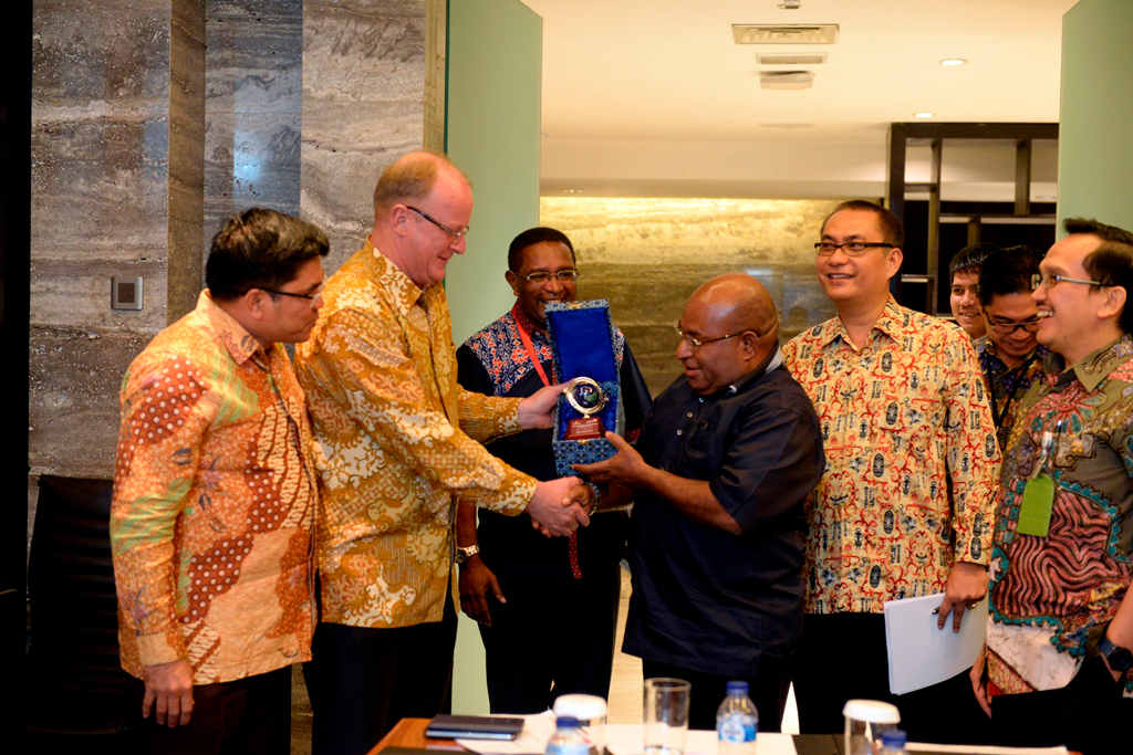 With the Governor of Papua province